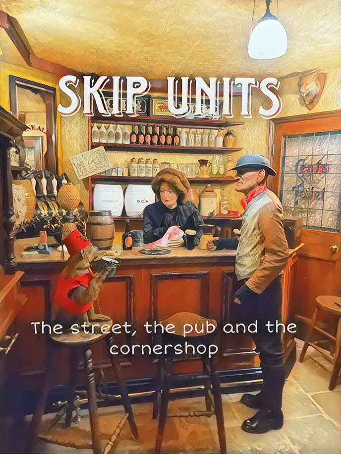 The street, the pub and the cornershop by Skip Units – cover art